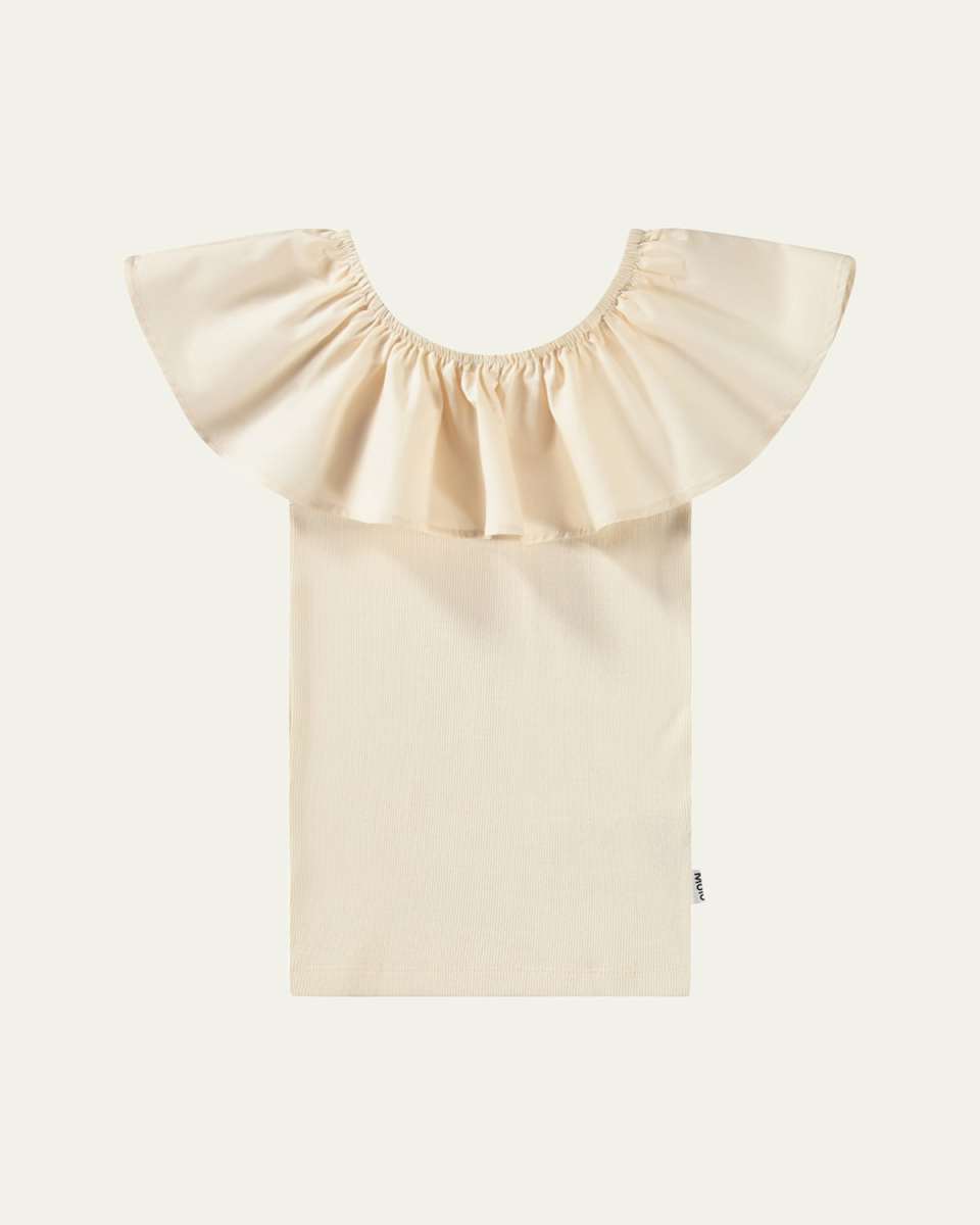 Girl's Reca Ruffle Tank Top, Size 7-12